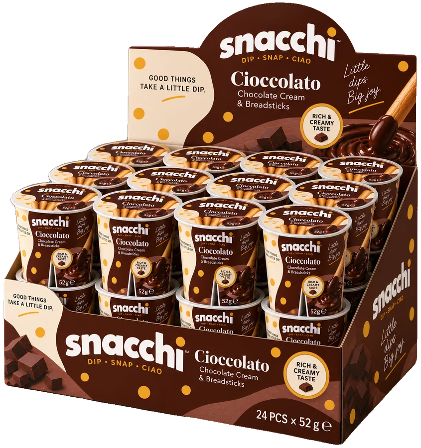 Snacchi 24-count counter display